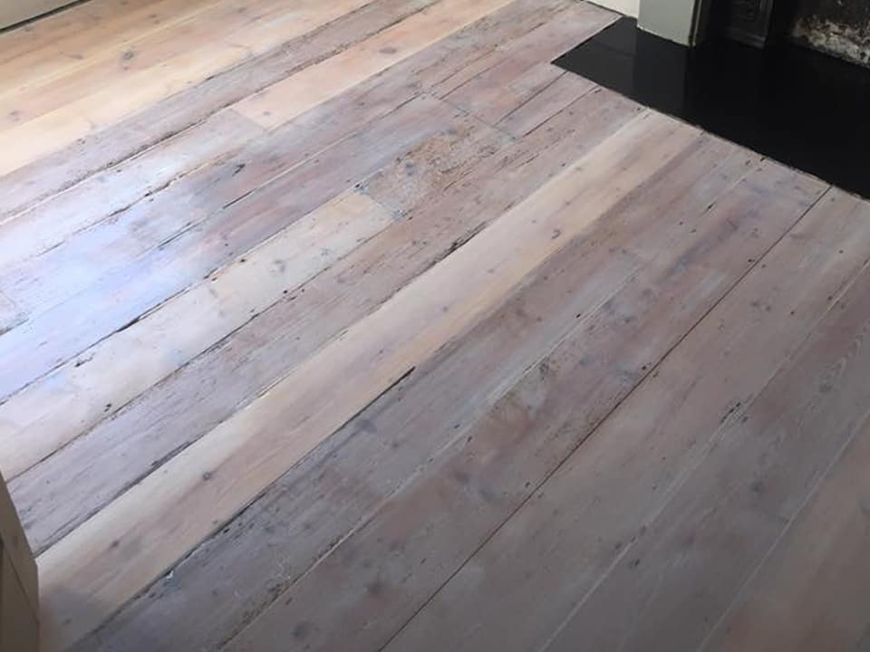 Sanding wooden floors at Strip Wooden Flooring